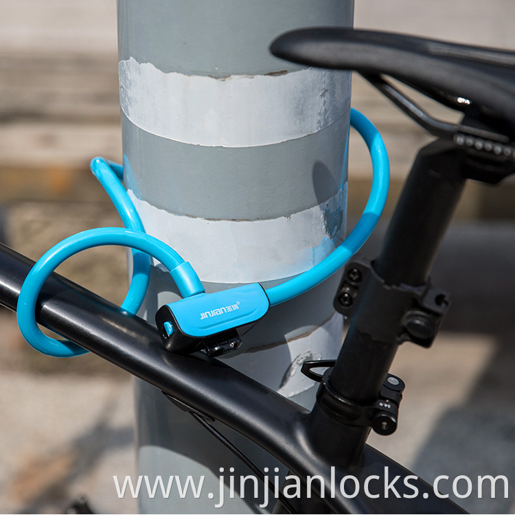 Colorful cheap hot sale bike lock and anti-burglar bicycle key lock cable